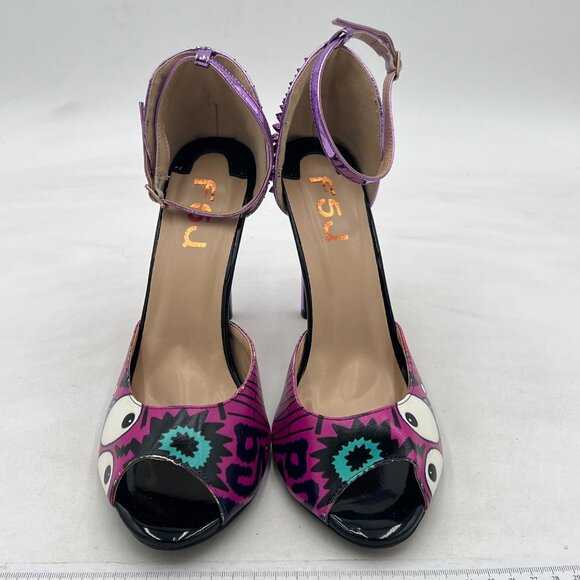 FSJ Women Spikes Rivets Peep Toe Sandals Stiletto High Heels Ankle Strap Shoes - Picture 3 of 7